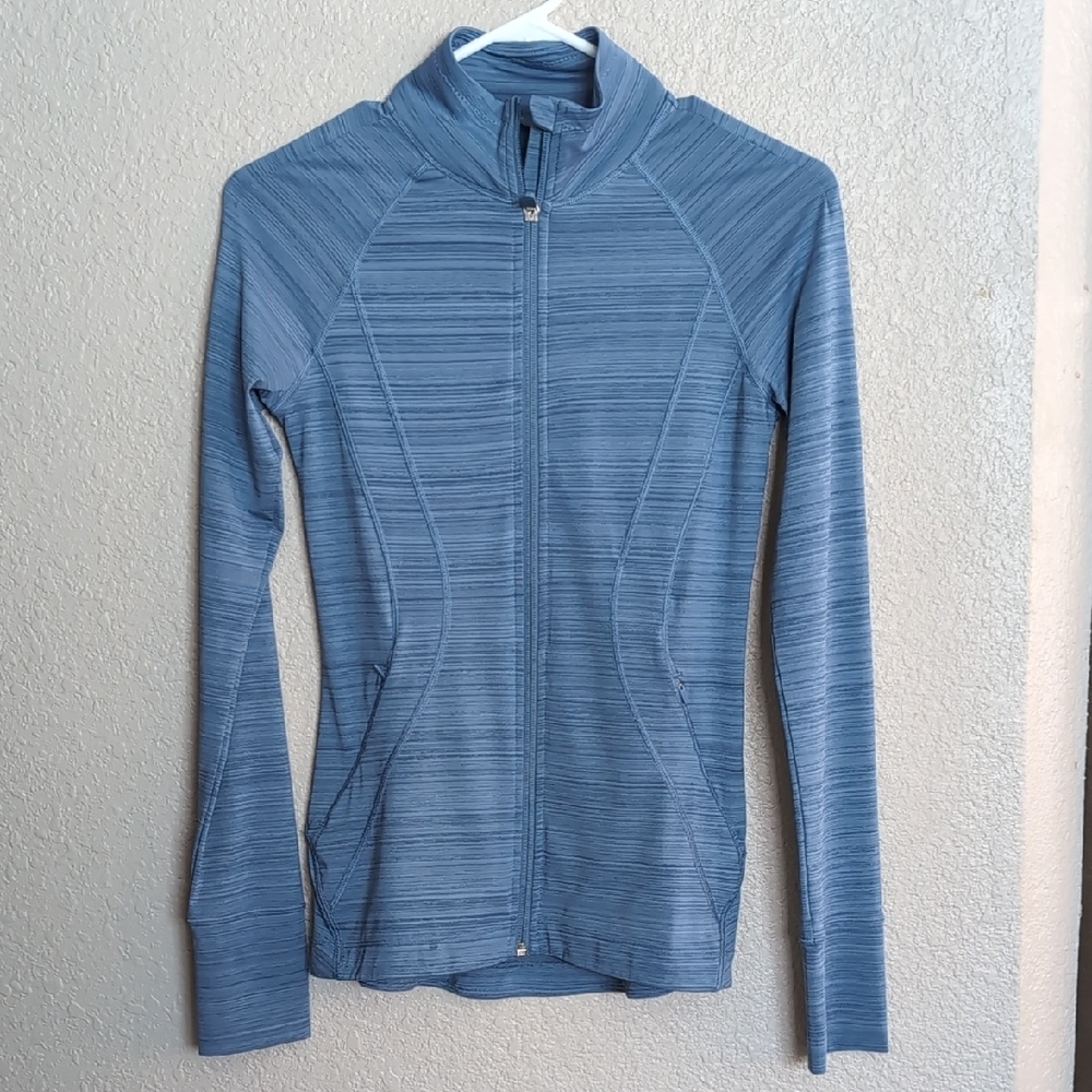 Athleta Blue Zip-Up Athletic Jacket